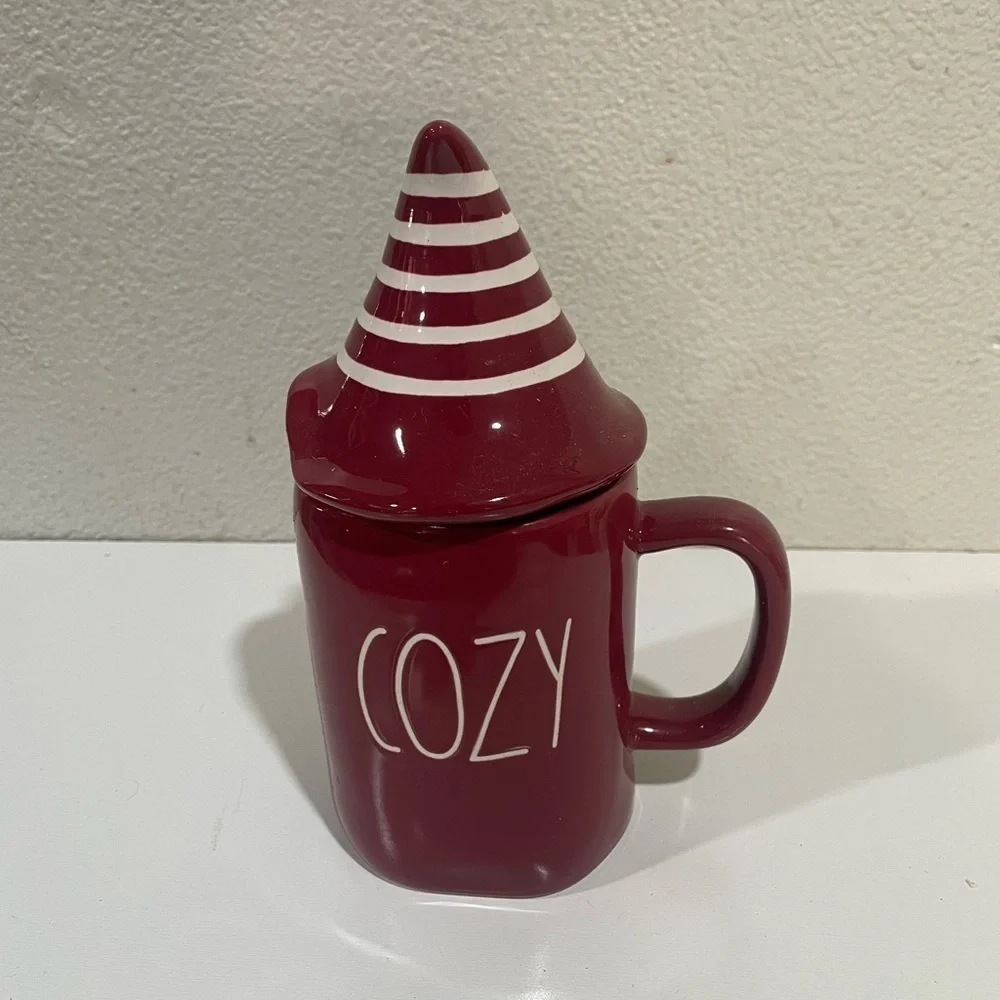 RAE DUNN Cozy Gnome Ceramic mug & Topper Christmas large mug edition